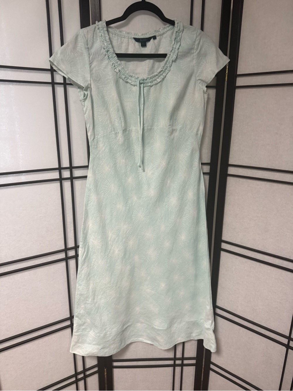 Boden Mint Green Starburst Print Empire Waist Dress Size 12R